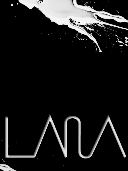 lana briede about me grafik - logo auf schwarzem hintergrund